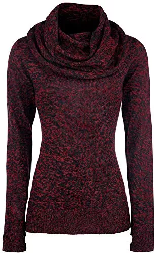 Black Premium by EMP Pullover & Strickmode Black Premium by EMP Damen roter Pullover mit hohem Kragen