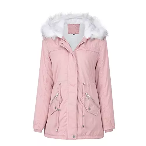 YYNUDA Jacken YYNUDA Winterparka Damen Lang Wintermantel Warm Winter Jacke Dicker Parka mit Fell Kapuze Outdoor Jacke Oversized Mantel