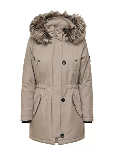 ONLY Jacken ONLY Damen Jacke Winterparka Iris Mantel mit Fellkapuze