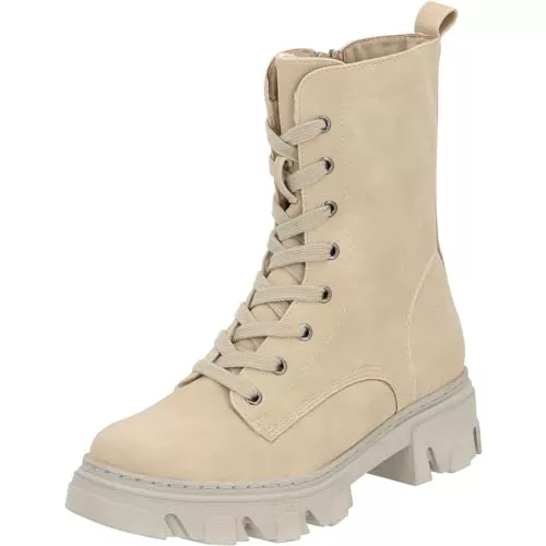 Palado Stiefel Palado Boots Damen Lefkada - Stiefeletten für Frauen - bequeme Winterschuhe mit Reißverschluss - modische Schnürstiefeletten - Winterstiefel mit Blockabsatz