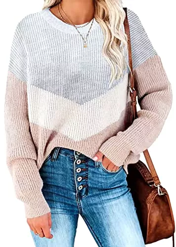Necooer Pullover & Strickmode Necooer Pullover Damen Langarm Winter Outwear Lässiger Strickpullover Eleganter Pullover mit Liebesdruck für Frauen