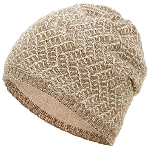 Faera Hüte & Mützen Faera Wintermütze Mütze Damen Pailletten warm gefüttert Wintermütze Mädchen Frauen Fleecefutter Winter Strickmütze Beanie