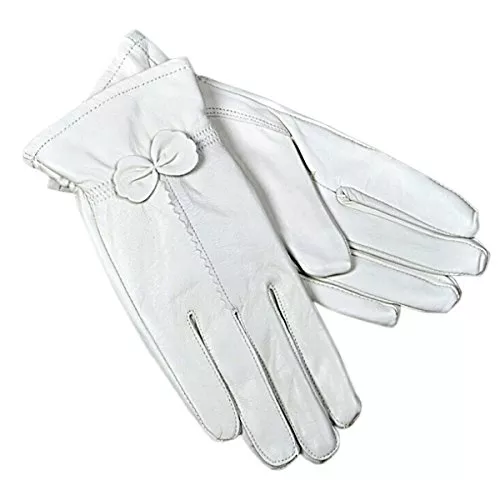 Fletion Handschuhe & Fäustlinge Fletion Damen Luxus Eeichem Lammfell Lederhandschuhe Mit Fleece-Futter