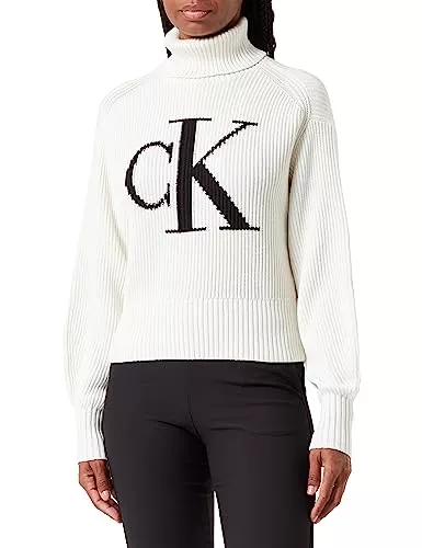 Calvin Klein Jeans Pullover & Strickmode Calvin Klein Jeans Damen Blown Up Ck Loose Sweater Pullover