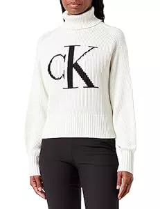 Calvin Klein Jeans Pullover & Strickmode Calvin Klein Jeans Damen Blown Up Ck Loose Sweater Pullover