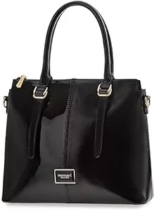 Generisch Taschen & Rucksäcke Generisch große Damenhandtasche Monnari Shopper Bag Kette lackiert schwarz