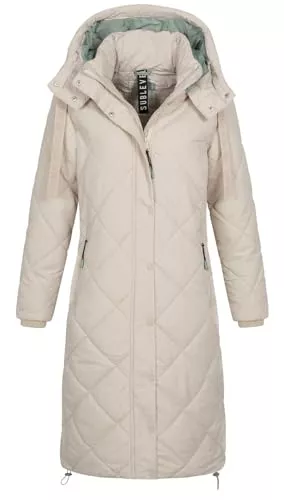 Sublevel Mäntel Sublevel Damen Steppmantel LSL-467 gesteppter Parka mit Kapuze