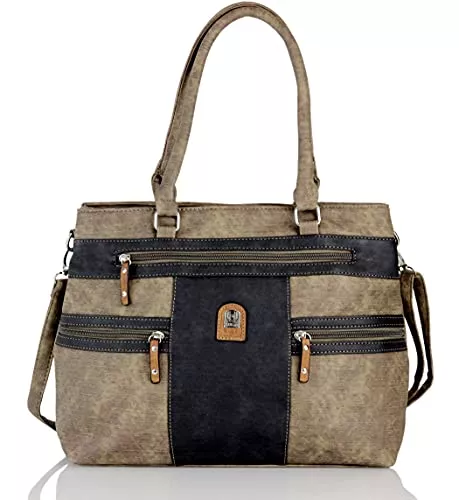 irisaa Taschen & Rucksäcke irisaa Handtasche Damen Shopper Mittelgroß Schultertasche Multifunktionale Henkeltasche Umhängetasche mit Abnehmbarem Schulterriemen und vielen Fächern