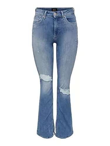 ONLY Jeans ONLY Female Ausgestellt ONLBLUSH HW Slit Flared Dest DNM REA784