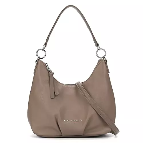 David Jones Taschen & Rucksäcke David Jones - Damen Hobo Schultertasche - Frau Handtasche PU Leder - Umhängetasche Mittelgroße Lange Henkel - Tasche Beuteltasche Schultergurt - Designer Retro Einfache Klassische Elegante