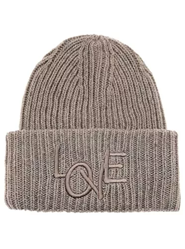 Zwillingsherz Hüte & Mützen Zwillingsherz Slouch-Beanie-Mütze aus Wolle - Hochwertige Strickmütze mit Love Stickerei für Damen Mädchen Jungen - Hat - One Size - warm und weich für Frühling Herbst und Winter