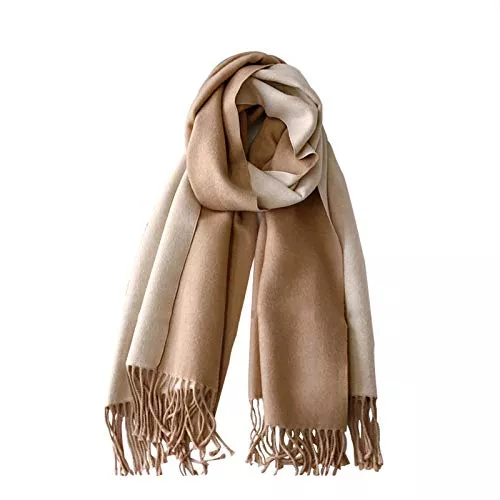 EROSTIMO Schals & Tücher EROSTIMO Schal Damen Warm Doppelseite Pashmina Schals Baumwolle mit Quasten Herbst Shawl Weiche Großer Winterschal mit Geschenktüte