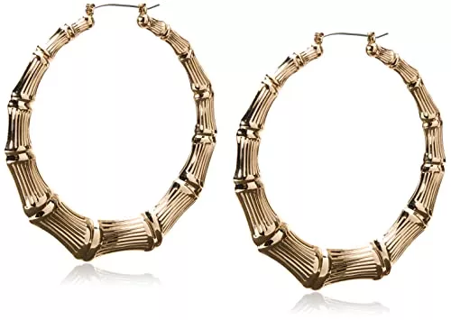 GUESS Schmuck Guess Metal Hoops Damen Bambus Creolen Ohrringe Gold Einheitsgröße Metall, Einheitsgröße, Metall, No_Stone