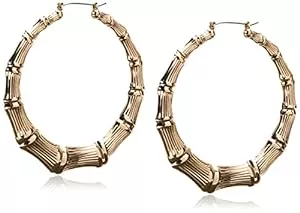 GUESS Schmuck Guess Metal Hoops Damen Bambus Creolen Ohrringe Gold Einheitsgröße Metall, Einheitsgröße, Metall, No_Stone
