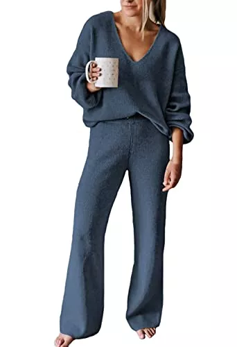 Viottiset Jumpsuits Viottiset Damen Lässiger Pyjama Trainingsanzug Sweatshirts 2-Teiliges Lounge-Set