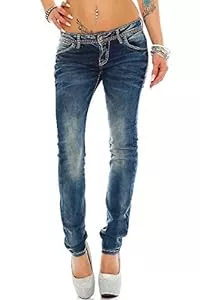 Cipo & Baxx Jeans Cipo & Baxx Damen Jeans Auffällige Kontrastnähte