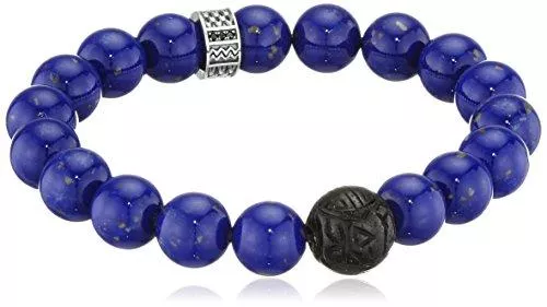 Thomas Sabo Schmuck Thomas Sabo Herren-Armband 925 Silber Lapis Lazuli blau Zirkonia 15.5 cm-A1534-930-32-L15,5