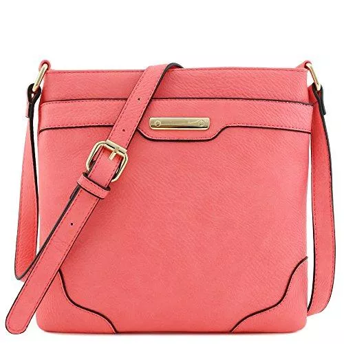 Isabelle Taschen & Rucksäcke Umhängetasche, mittelgroß, solide, modern, klassisch, vergoldet