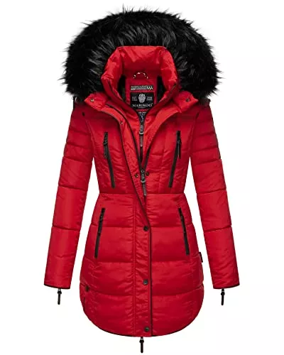 MARIKOO Jacken MARIKOO warme Damen Winter Jacke Winterjacke Parka Stepp Mantel lang B401