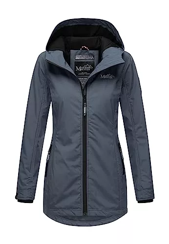 MARIKOO Jacken MARIKOO Damen Herbst Winter Übergangsjacke lange Jacke Kapuze B954