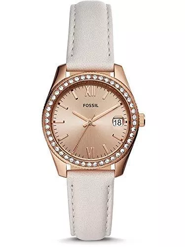 Fossil Uhren Fossil Damen Analog Quarz Uhr mit Leder Armband ES4556