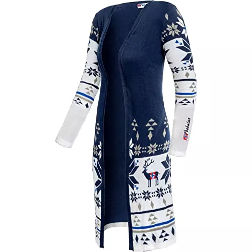 Nebulus Strickjacken Nebulus Damen Jacke NOORS, warme Strickjacke, Strickmantel im Norweger-Style