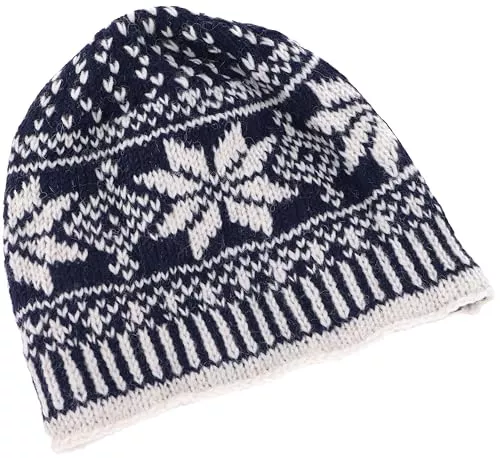 GURU SHOP Hüte & Mützen GURU SHOP Wollmütze aus Nepal, Handgestrickte Mütze, Strickmütze, Wintermütze, Herren/Damen, Rot, Wolle, Size:One Size