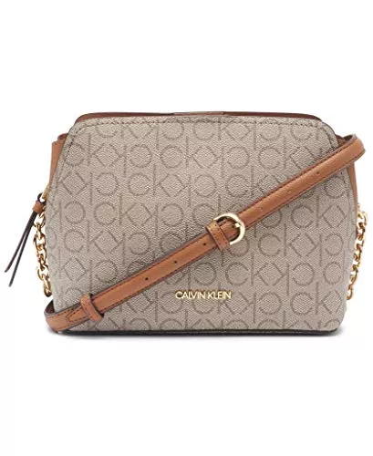 Calvin Klein Taschen & Rucksäcke Calvin Klein Damen Triple Compartment Chain Hailey Signature Crossbody mit DREI Fächern