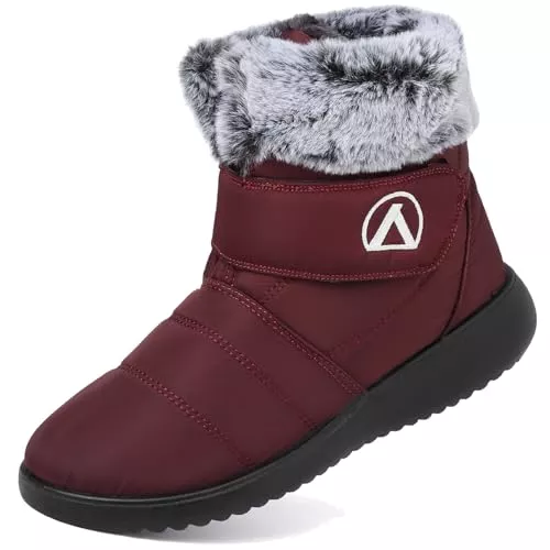 Lvptsh Stiefel Lvptsh Schneestiefel Wasserdicht Damen Herren Winterstiefel Pelz Gefüttert Stiefeletten Frauen Outdoor Kurzschaft Stiefel Warme Booties Leichte Winterboots