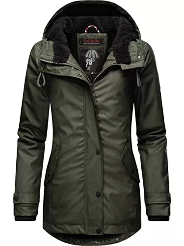 Navahoo Jacken Navahoo Damen Winterjacke kurze Regenjacke wasserdicht warm gefüttert mit Kapuze Lindraa XS-3XL