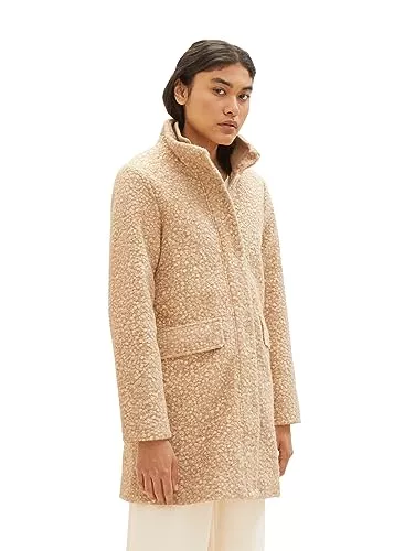 TOM TAILOR Denim Mäntel TOM TAILOR Denim Damen Boucle Mantel mit Stehkragen