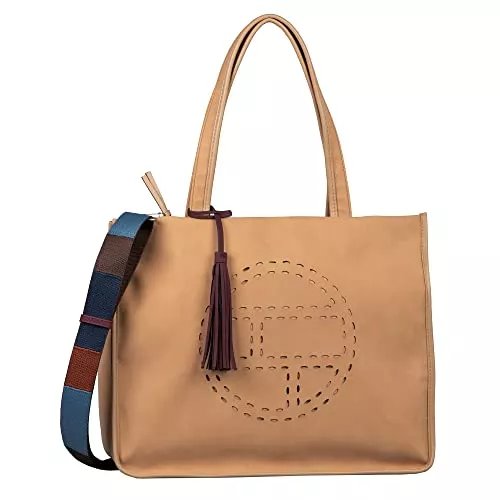 TOM TAILOR Taschen & Rucksäcke TOM TAILOR bags Ronda Damen Shopper Umhängetasche Reißverschluss Groß Braun