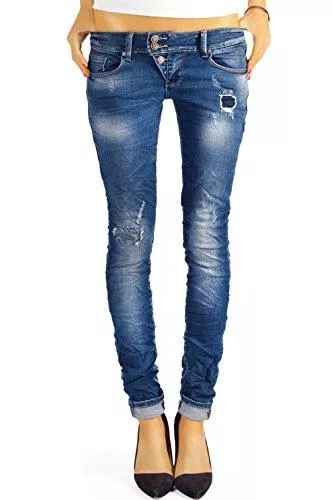 bestyledberlin Jeans bestyledberlin Damen Jeans Hosen Skinny Röhren Hüftjeans Destroyed j03f