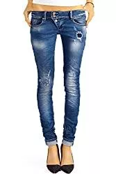 bestyledberlin Jeans bestyledberlin Damen Jeans Hosen Skinny Röhren Hüftjeans Destroyed j03f