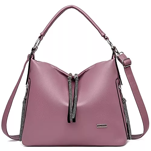 VARLIVOO Taschen & Rucksäcke VARLIVOO Mode Damen Handtasche Hobo Taschen Schultertasche Frauen Umhängetasche Diamant Quaste Reisen Taschen Crossbody Bag Wasserdicht PU