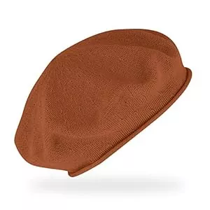 fiebig Hüte & Mützen fiebig Feinstrickbaske mit Rollrand | Barett in OneSize aus Baumwolle | Leichte Wollbaske in vielen Farben
