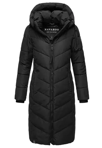Navahoo Mäntel Navahoo Damen Winterjacke lang Stepp Winter Jacke gesteppt Kapuze B982
