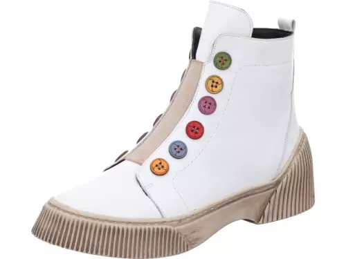 Gemini Stiefel Gemini Damen Stiefelette Boot Bunte Knöpfe Stretcheinsatz Coole Sohle 033100-02