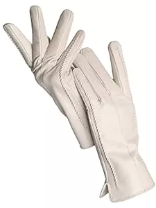 Saeohnssty Handschuhe & Fäustlinge Damen Schaffell Handschuhe Winter Warm Plus Samt Kurz Dünn Touchscreen Fahren Lederhandschuhe