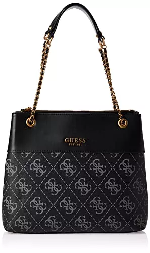 GUESS Taschen & Rucksäcke GUESS BERTA ELITE SOCIETY CARRYALL, anthrazit(clocoallogo), Gr. N