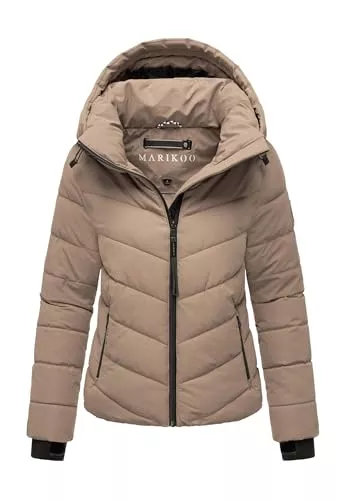MARIKOO Jacken MARIKOO Damen Winterjacke gesteppt Winter Stepp Jacke Übergangsjacke warm Kapuze B986