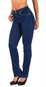 ESRA Jeans ESRA Damen Straight Fit Jeans Hose Damen Jeanshose gerader Schnitt bis Übergröße G700