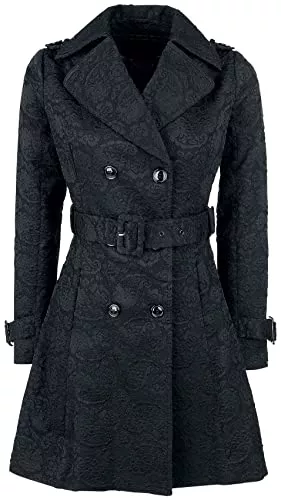Voodoo Vixen Mäntel Voodoo Vixen Susan Coat Frauen Kurzmantel schwarz Gothic, Romantik