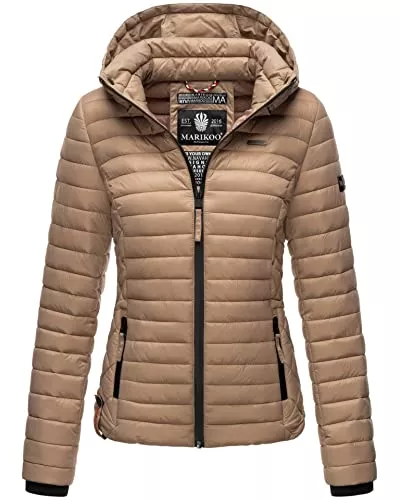 MARIKOO Jacken MARIKOO Damen Jacke Steppjacke Übergangsjacke mit Kapuze gesteppt B600