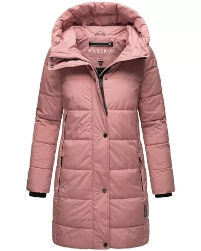 MARIKOO Jacken MARIKOO Damen Winterjacke Stepp Winter Jacke Übergang Steppjacke lang warm Kapuze B987
