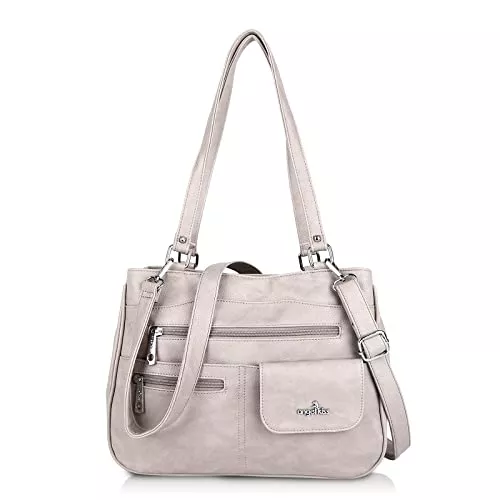 Angel Kiss Taschen & Rucksäcke Angel Kiss Tasche Leder Damenhandtasche Schultertasche Handtaschen Wasserdicht Tragetasche Multifunktionale Henkeltasche Umhängetasche Groß für Arbeit Schule Shopper Reise