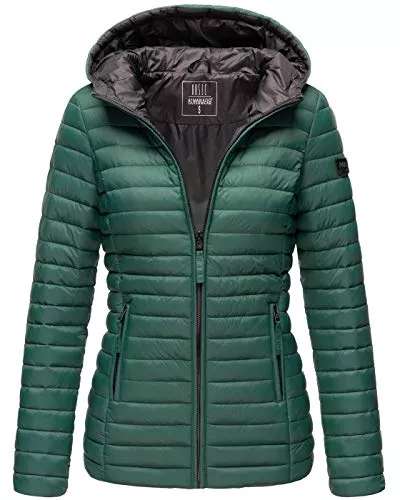 MARIKOO Jacken MARIKOO Damen Steppjacke Übergangsjacke gesteppte Jacke mit Kapuze Frühjahr Stepp B857
