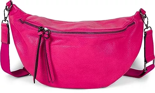 styleBREAKER Taschen & Rucksäcke styleBREAKER Damen Halbmond Crossbody Schultertasche, abnehmbarer verstellbarer Schultergurt, Einfarbige Handtasche 02012386