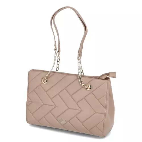 L.CREDI Taschen & Rucksäcke L.CREDI Damen Schultertasche MALINDA Beige Kunstleder Vegan