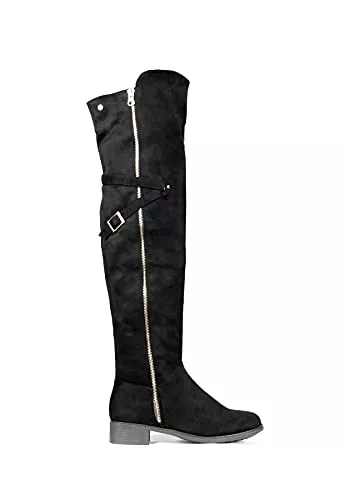 BlueMary Stiefel BlueMary Spanische Overknee-Stiefel aus echtem Wildleder von Alpe, XTI